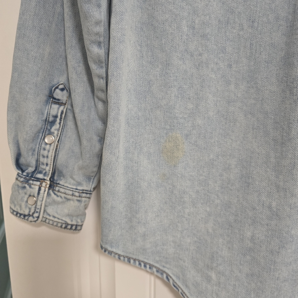 🌟7/25$ WILD FABLE Denim Perl Snap Jacket - Picture 7 of 8